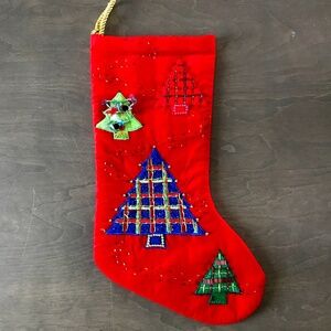 Beaded Christmas Stocking